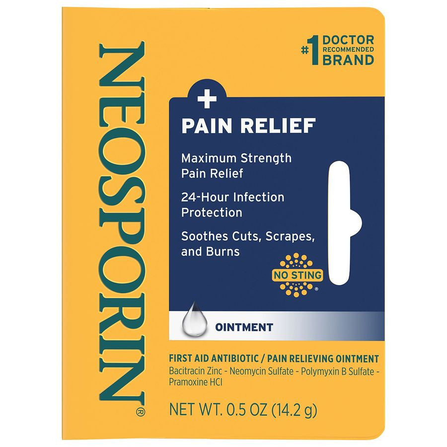 Neosporin Plus Maximum Strength First Aid Antibiotic Pain Reliever Ointment - 0.5 Oz